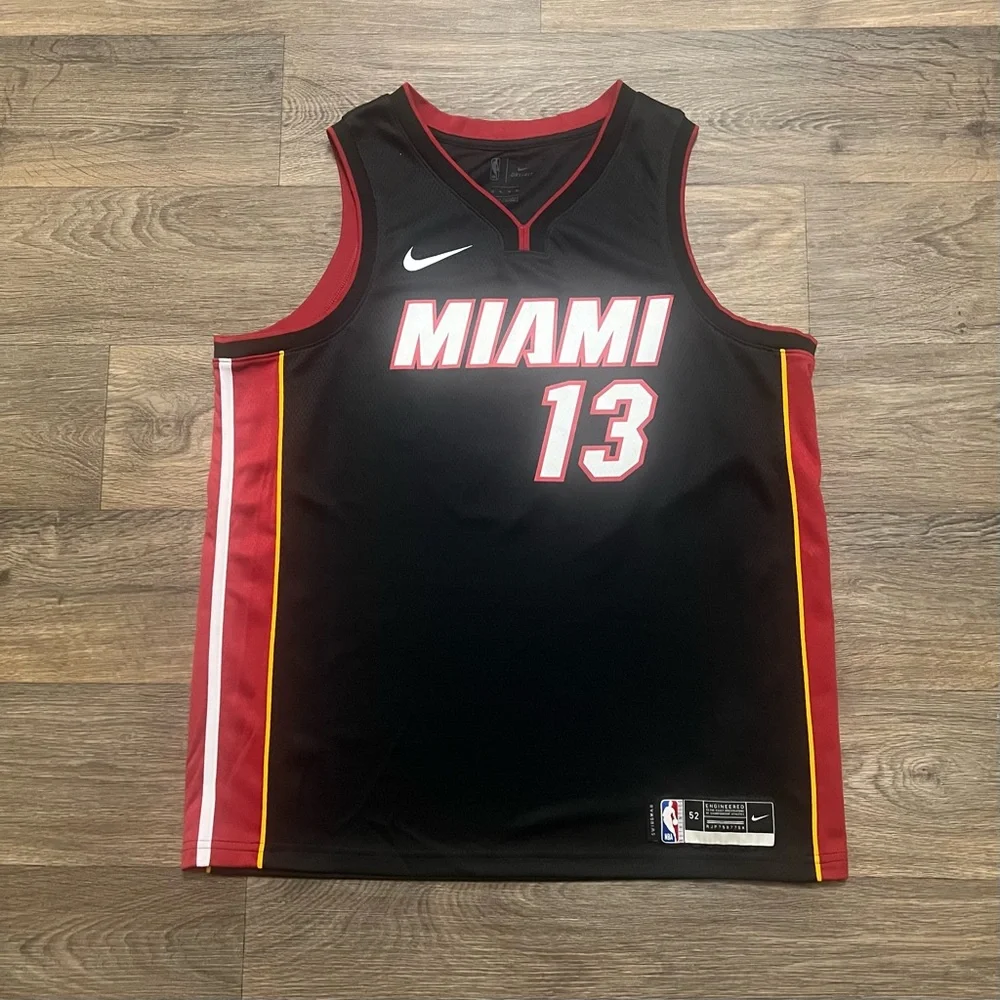 Miami Heat Bam Adebayo Nike Black Swingman Jersey Icon Edition Size XL Black NBA